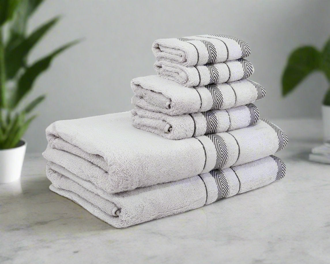 Luxury Bath Towel Sale Light Grey Impressions Bath Towel Stack